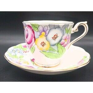 Vintage Royal Albert Bouquet Tea Cup And Saucer 2541 Bone China Floral England